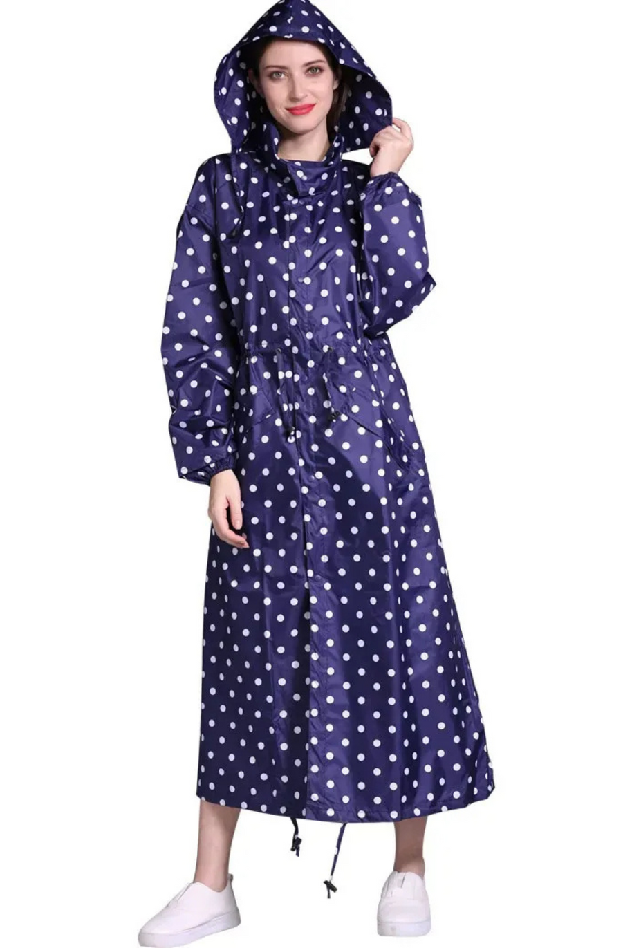 WW | Regenmantel Kapuze Taillenkordel Regenmantel Damen Wasserdichter Mantel