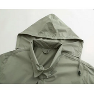 WW | Regenmantel Kapuze Taillenkordel Regenmantel Damen Wasserdichter Mantel