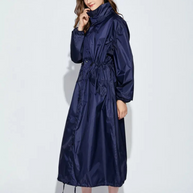 WW | Regenmantel Kapuze Taillenkordel Regenmantel Damen Wasserdichter Mantel