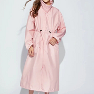 WW | Regenmantel Kapuze Taillenkordel Regenmantel Damen Wasserdichter Mantel