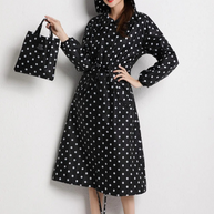 WW | Regenmantel Kapuze Taillenkordel Regenmantel Damen Wasserdichter Mantel