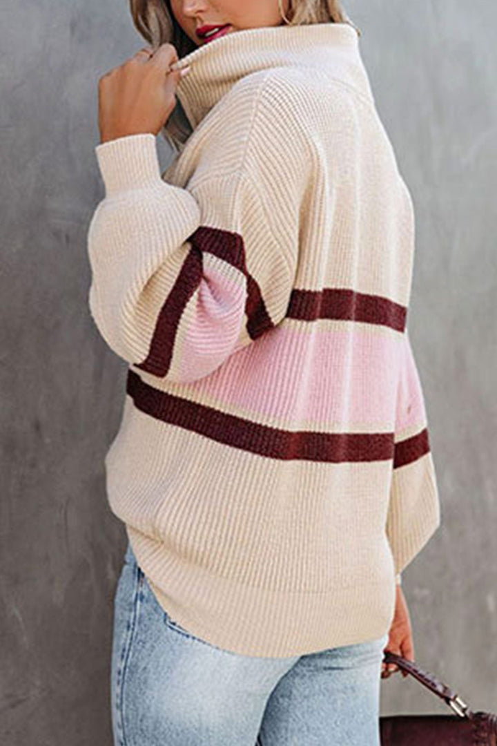 W&W Mode | Zipper-Kragen-Pullover Für Mühelose Modernen Touch Für Frauen