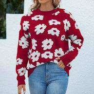 WW | Pullover mit Blumenmuster