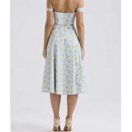 WW | Blumen Korsett Midi Kleid