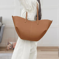 WW | Vintage Kunstleder Schultertasche Große Tragetasche