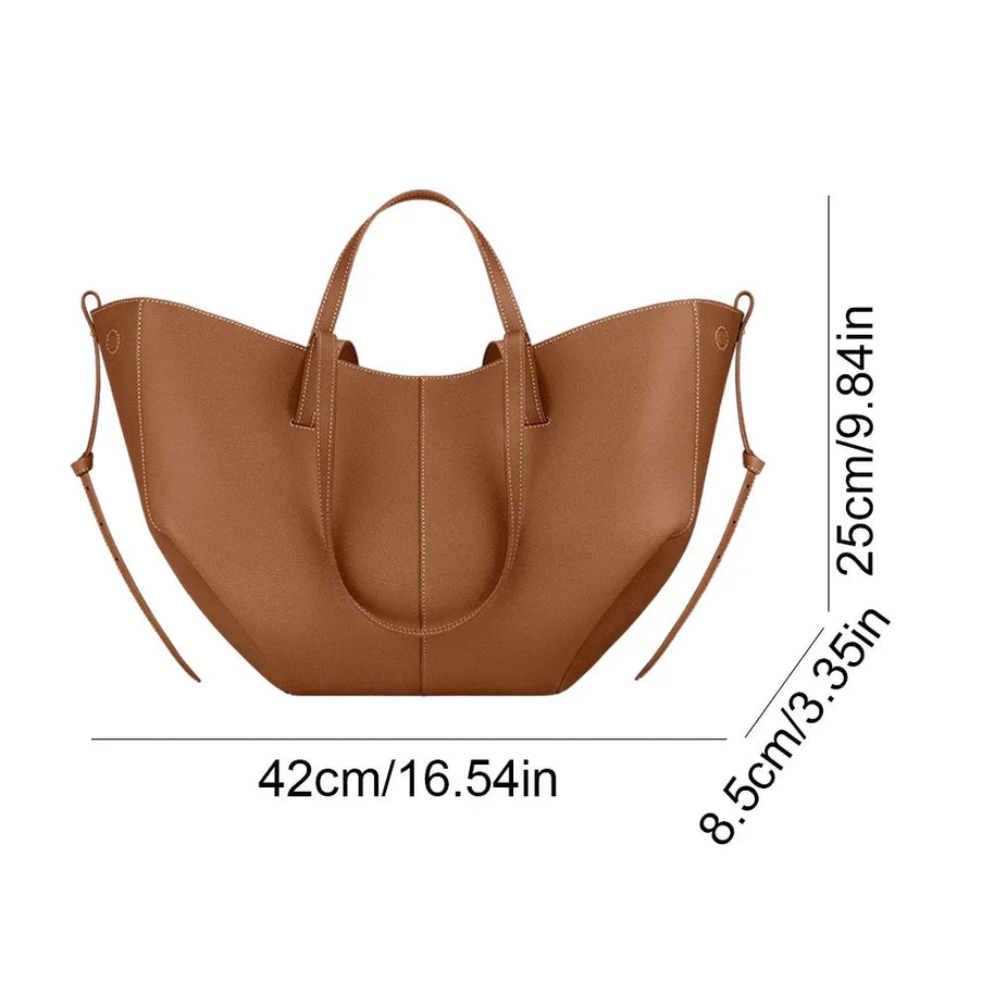 WW | Vintage Kunstleder Schultertasche Große Tragetasche