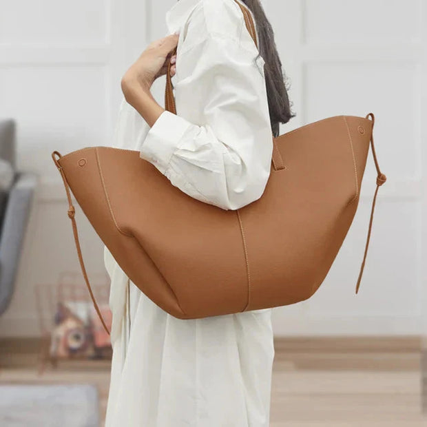 WW | Vintage Kunstleder Schultertasche Große Tragetasche