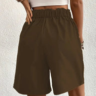 WW | Hochtaillierte Leinenshorts für Damen