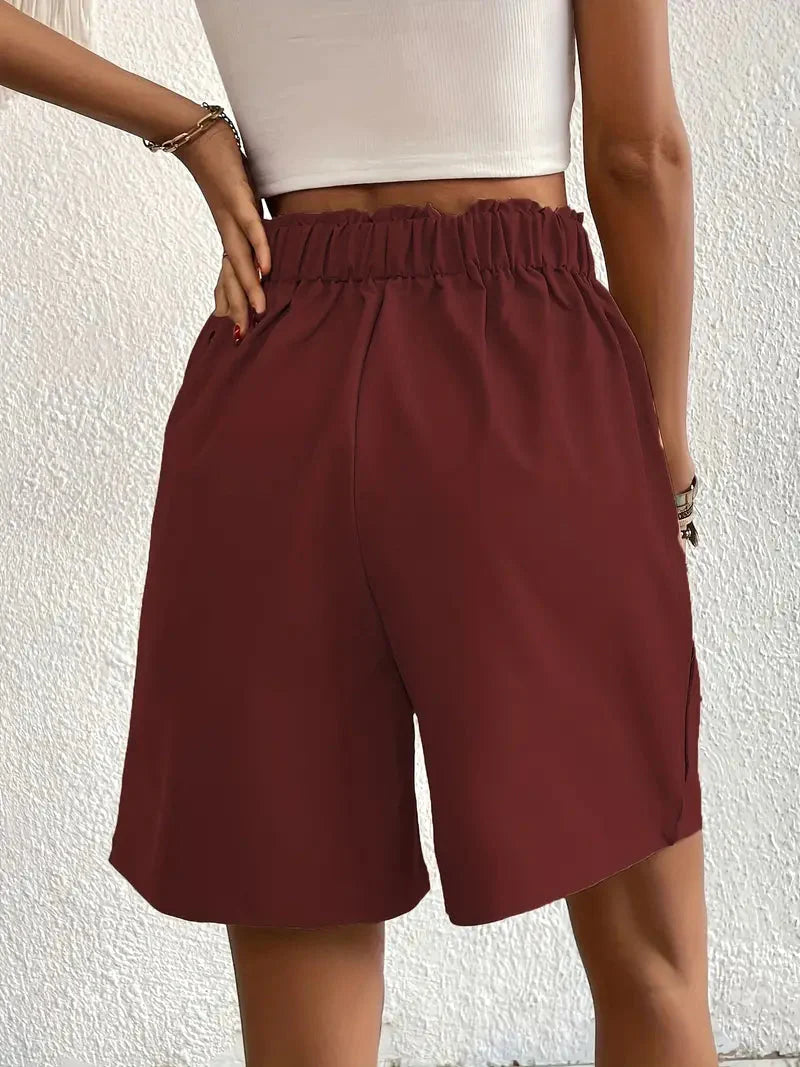 WW | Shorts, schräge Taschen, hohe Taille, Damenshorts, Sommerkleidung