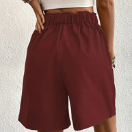 WW | Hochtaillierte Leinenshorts für Damen