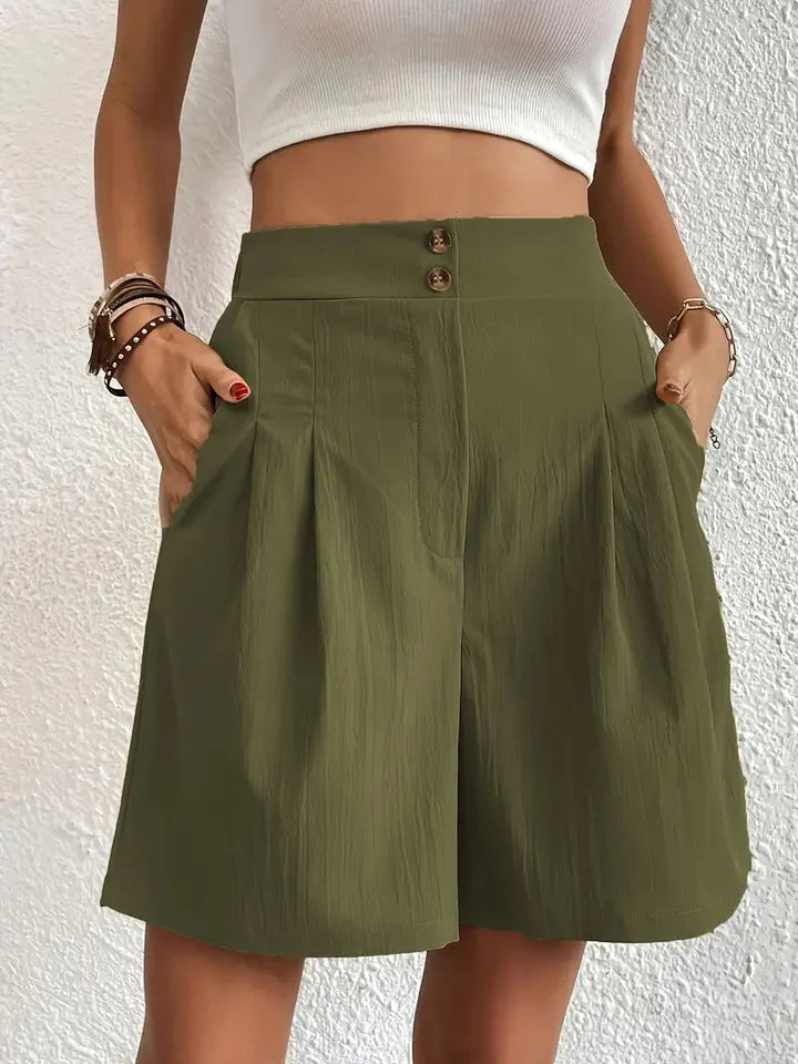 W&W Mode | Shorts, schräge Taschen, hohe Taille, Damenshorts, Sommerkleidung