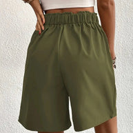 WW | Shorts, schräge Taschen, hohe Taille, Damenshorts, Sommerkleidung