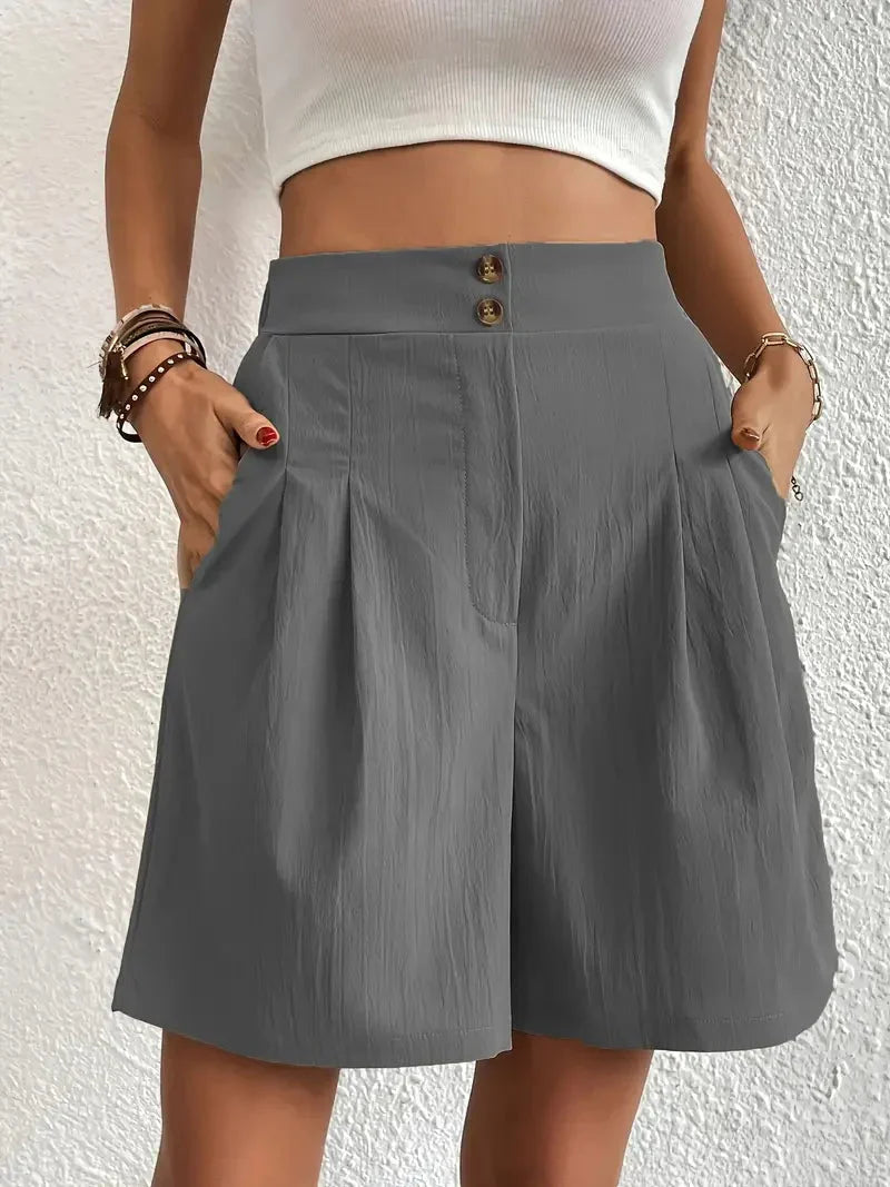 W&W Mode | Shorts, schräge Taschen, hohe Taille, Damenshorts, Sommerkleidung