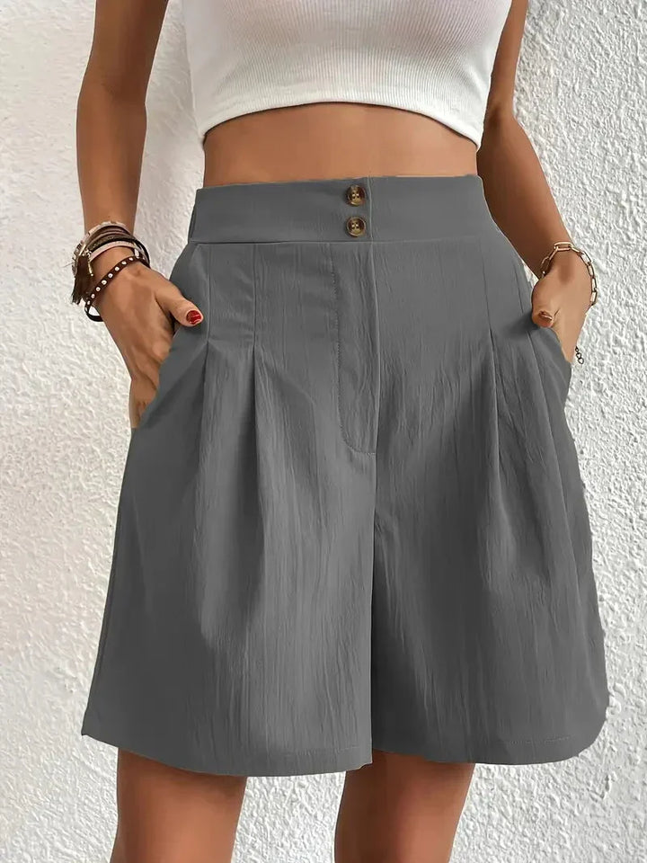 W&W Mode | Hochtaillierte Leinenshorts für Damen