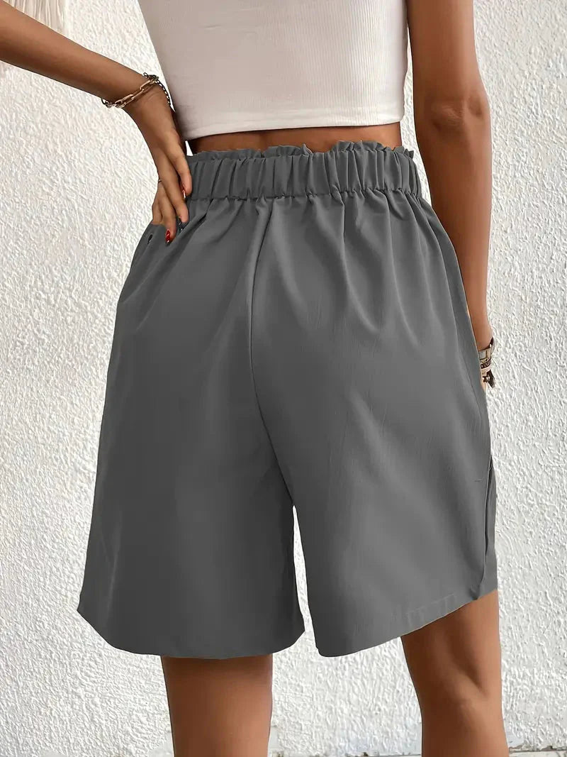 WW | Shorts, schräge Taschen, hohe Taille, Damenshorts, Sommerkleidung