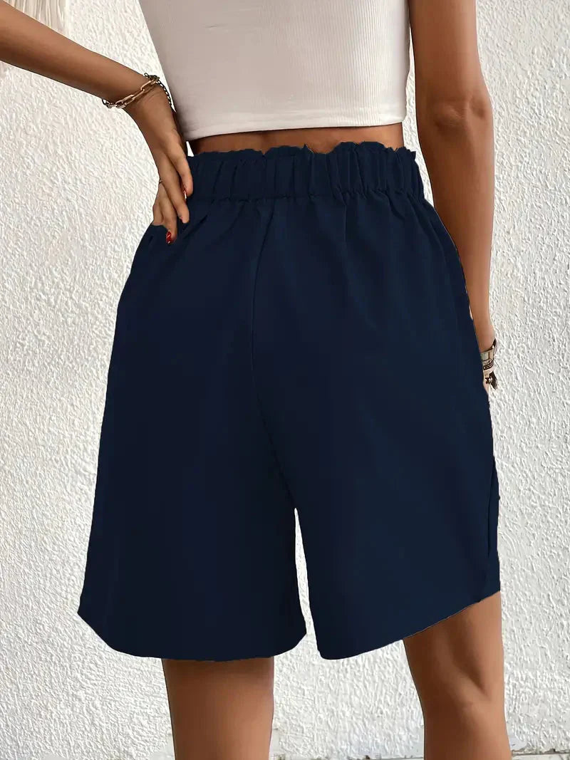 WW | Hochtaillierte Leinenshorts für Damen
