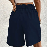 WW | Hochtaillierte Leinenshorts für Damen