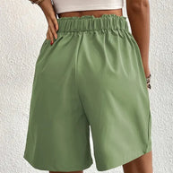 WW | Hochtaillierte Leinenshorts für Damen