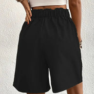 WW | Hochtaillierte Leinenshorts für Damen