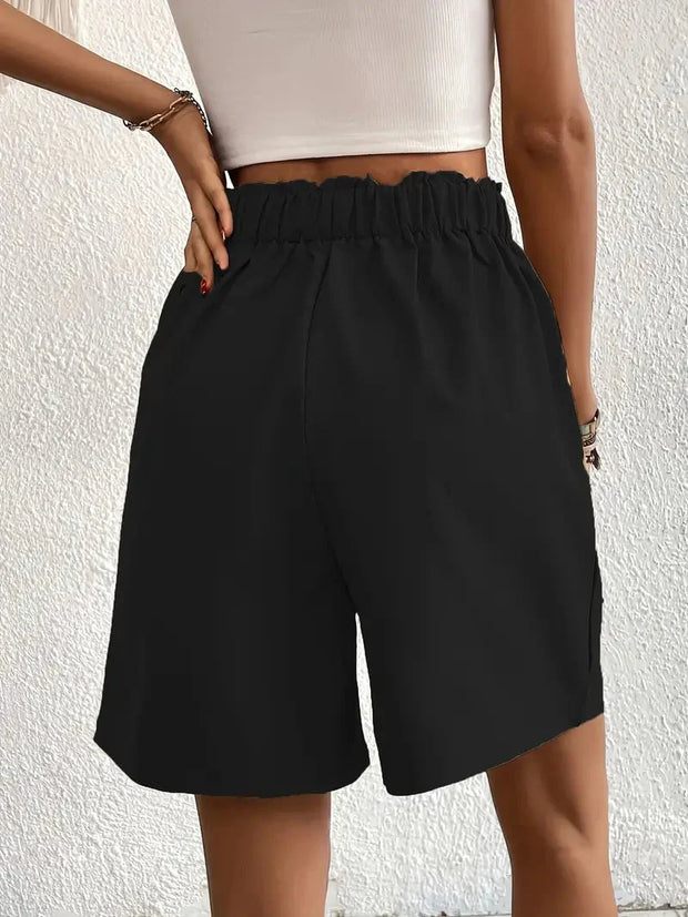 WW | Shorts, schräge Taschen, hohe Taille, Damenshorts, Sommerkleidung