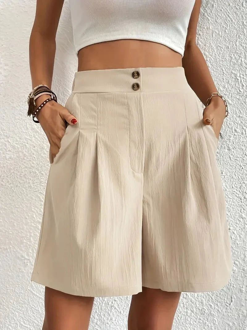 W&W Mode | Shorts, schräge Taschen, hohe Taille, Damenshorts, Sommerkleidung