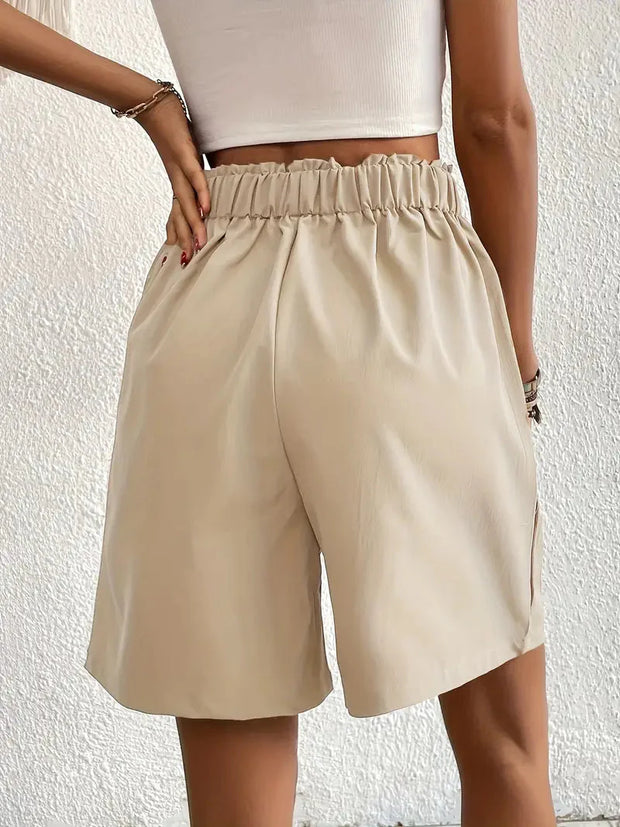 WW | Shorts, schräge Taschen, hohe Taille, Damenshorts, Sommerkleidung
