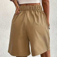 WW | Hochtaillierte Leinenshorts für Damen