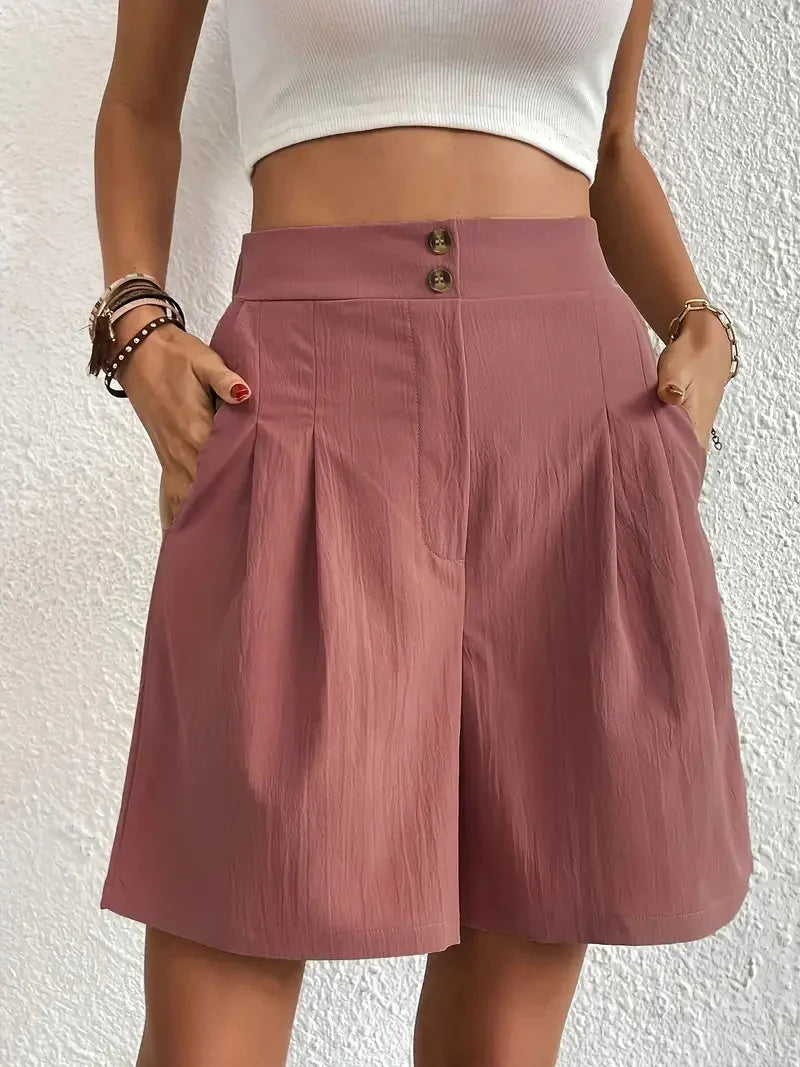 W&W Mode | Shorts, schräge Taschen, hohe Taille, Damenshorts, Sommerkleidung