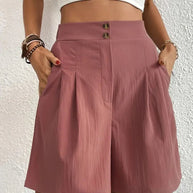 WW | Shorts, schräge Taschen, hohe Taille, Damenshorts, Sommerkleidung