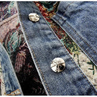 Bedruckte Jeansjacke