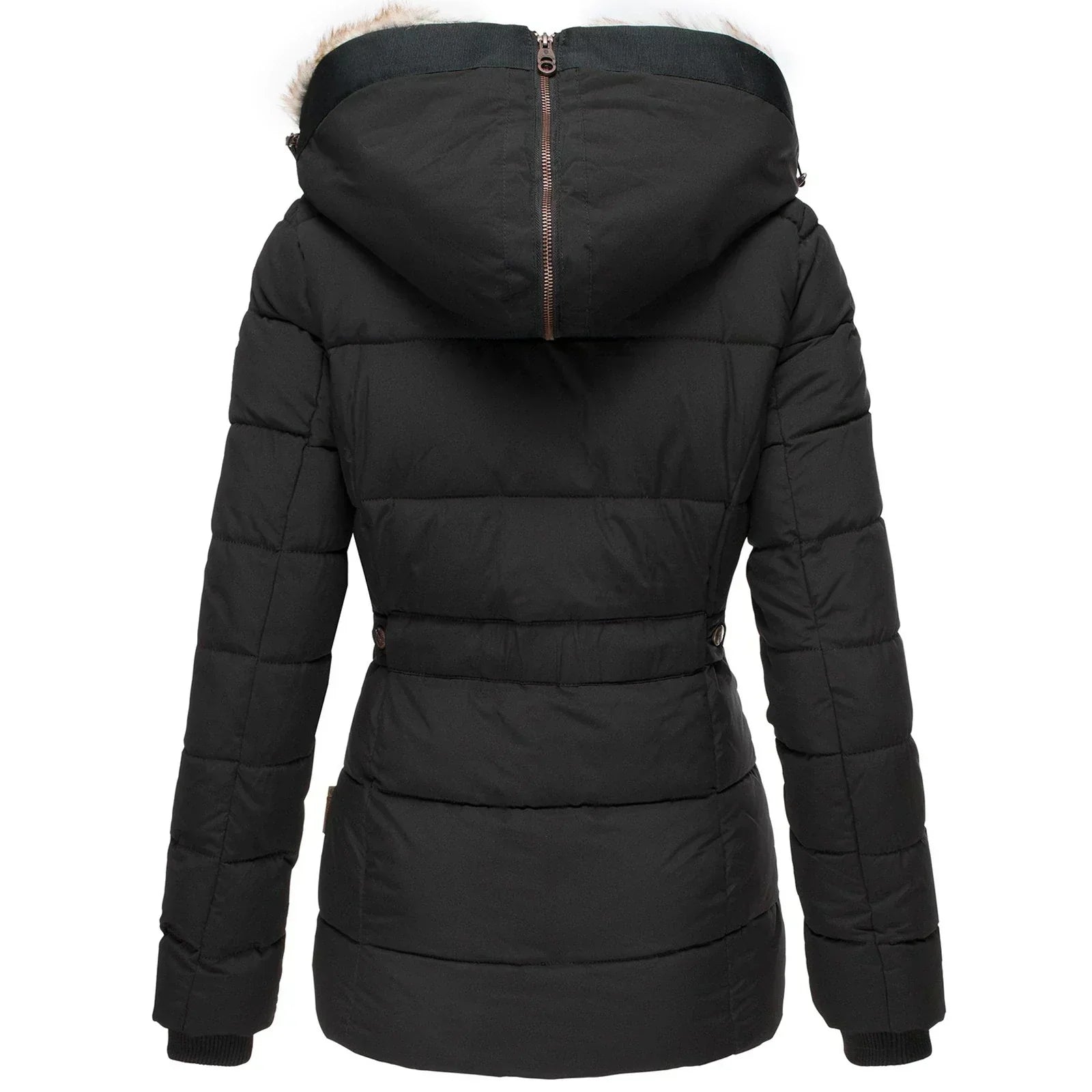 WW | Warme Winterjacke Mit Pelzfutter Für Damen