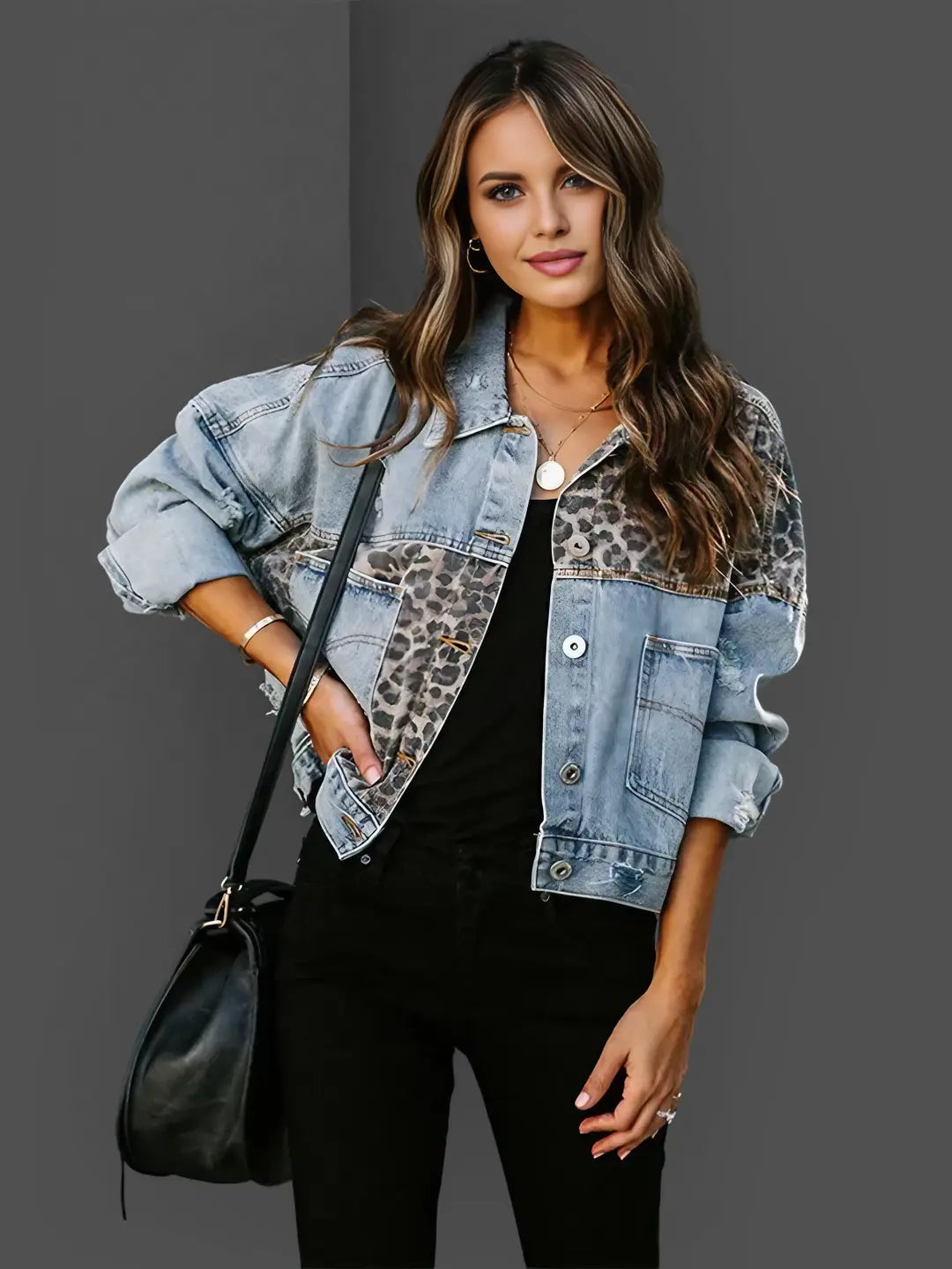 WW | Leoparden-Jeansjacke