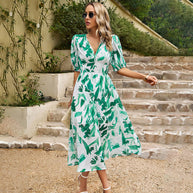 WW - Elegantes Midikleid mit V-Ausschnitt