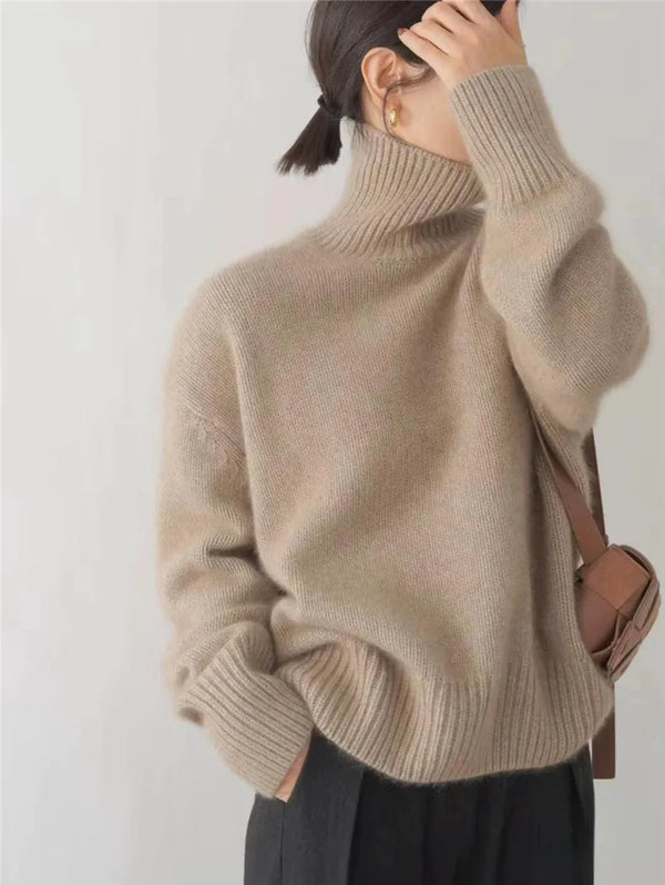 WW | Elegante Kaschmir Rollkragenpullover Damen