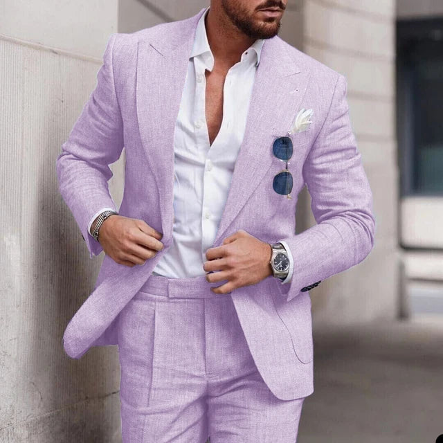 W&W Mode | Einfacher Business Blazer Und Hose Satz Für Herren
