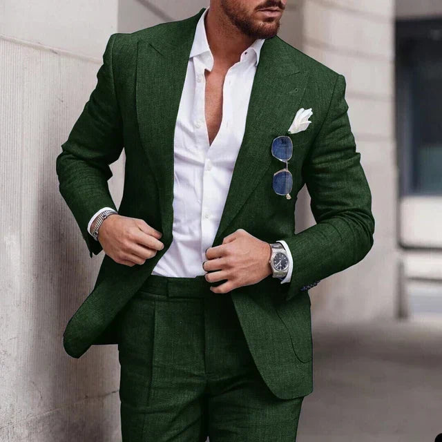 W&W Mode | Einfacher Business Blazer Und Hose Satz Für Herren