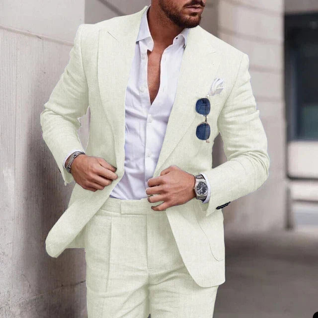 W&W Mode | Einfacher Business Blazer Und Hose Satz Für Herren