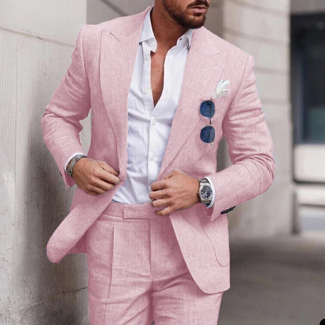 W&W Mode | Einfacher Business Blazer Und Hose Satz Für Herren