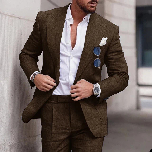 W&W Mode | Einfacher Business Blazer Und Hose Satz Für Herren