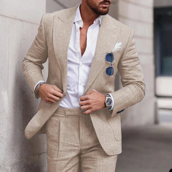 W&W Mode | Einfacher Business Blazer Und Hose Satz Für Herren