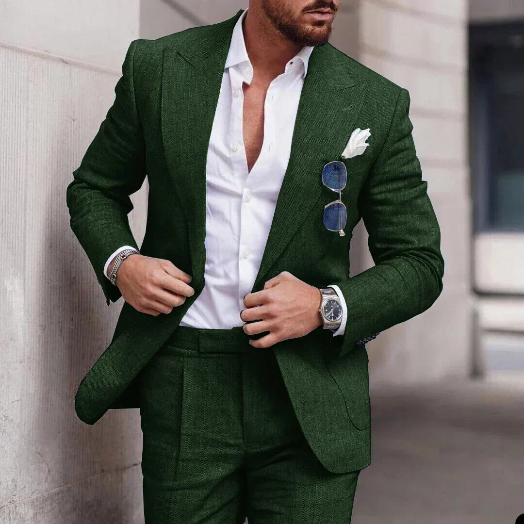 W&W Mode | Einfacher Business Blazer Und Hose Satz Für Herren