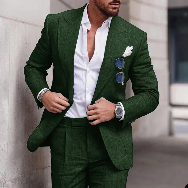 WW | Einfacher Business Blazer Und Hose Satz Für Herren
