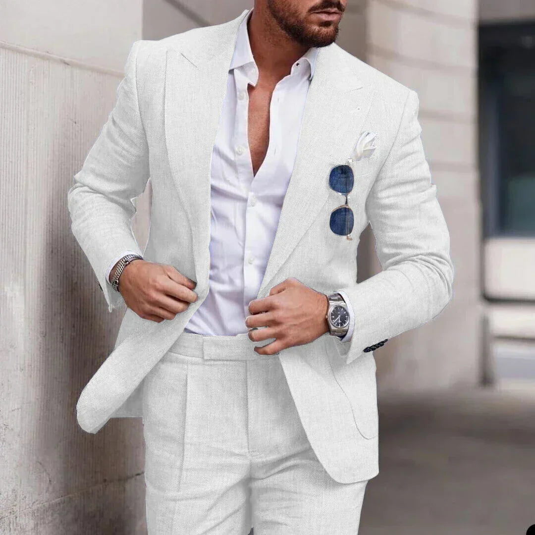 W&W Mode | Einfacher Business Blazer Und Hose Satz Für Herren