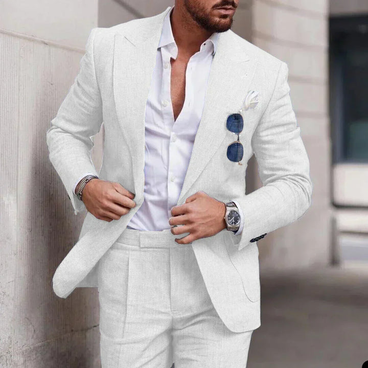 W&W Mode | Einfacher Business Blazer Und Hose Satz Für Herren