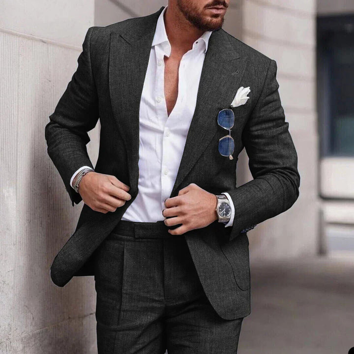 W&W Mode | Einfacher Business Blazer Und Hose Satz Für Herren