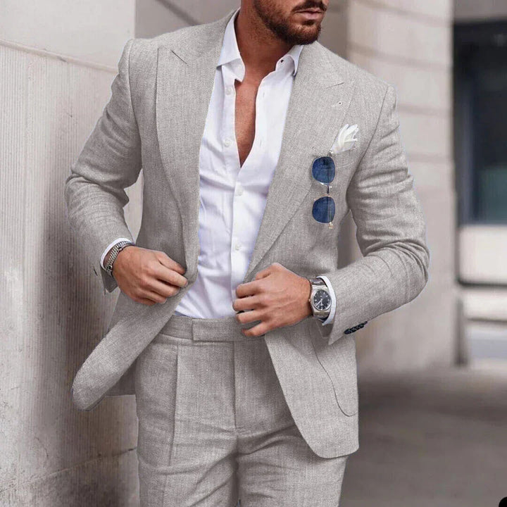 W&W Mode | Einfacher Business Blazer Und Hose Satz Für Herren