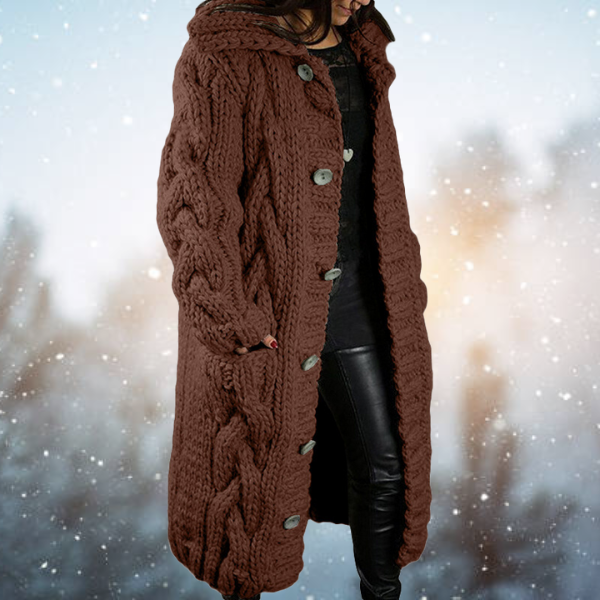 WW | Elegante Damen Geflochtene Strickjacke