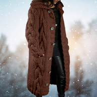 WW | gestrickte Strickjacke - Damen Kabelstrickjacke