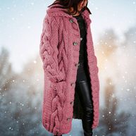 WW | gestrickte Strickjacke - Damen Kabelstrickjacke