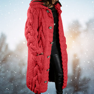 WW | gestrickte Strickjacke - Damen Kabelstrickjacke